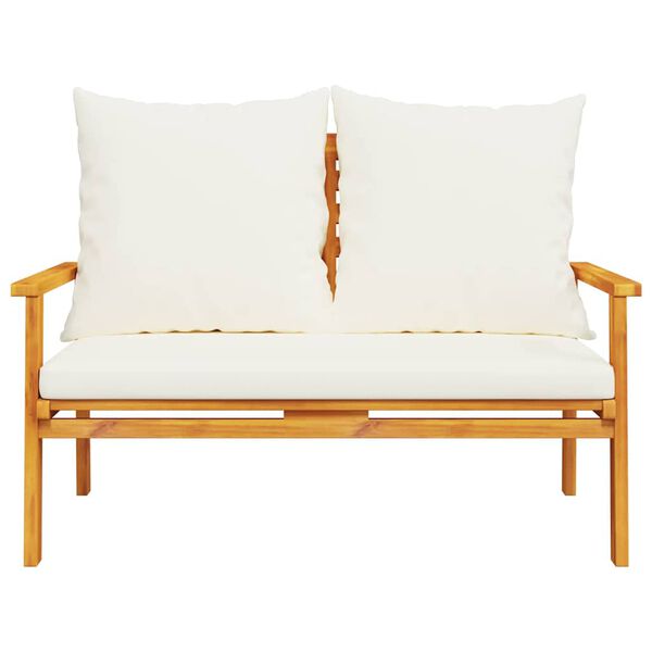 vidaXL Градински комплект с възглавница, масивна акация