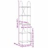 vidaXL Рафт за книги Димян дъб 40 x 30 x 183 см Инженерно дърво