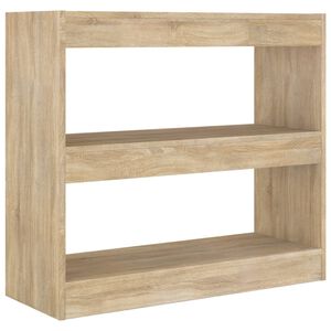 vidaXL Библиотека/разделител за стая, дъб сонома, 80x30x72 см