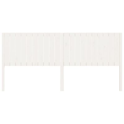 vidaXL Горна табла за легло, бяла, 205,5x4x100 см, бор масив