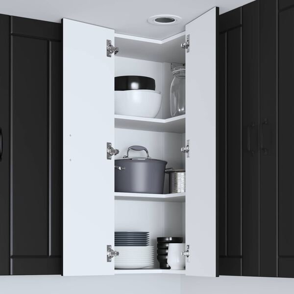 vidaXL Кухненски шкаф Lucca Черно 57 x 57 x 100 см Инженерна дървесина