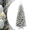 vidaXL С изкуствено коледно дърво Бяло 210 cm