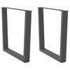 vidaXL Крака за трапезна маса, V-образни, 2 бр., антрацит, 80x(72-73,3) см, стомана