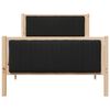 vidaXL Рамка на леглото Кафяв и черен 100 x 200 cm Борово дърво масив