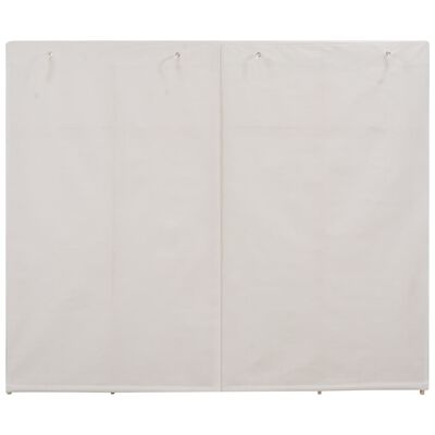 vidaXL Гардероб, бял, 200x40x170 см, текстил