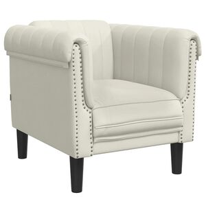 vidaXL Кресло, кремаво, кадифе