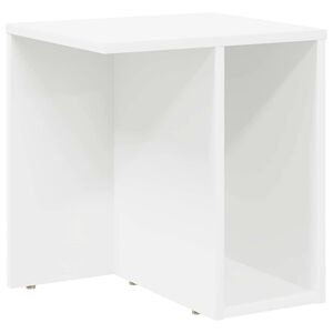 vidaXL Крайна масичка Бяло 37 x 32 x 40 см Инженерна дървесина
