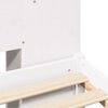 vidaXL Легло с етажерка за книги, без матрак, 135x190 см, бор масив