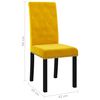 vidaXL Трапезни столове, 2 бр, жълти, кадифе