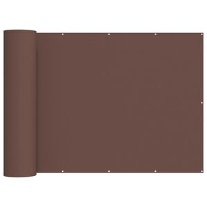 vidaXL Прозорец за балкон 200 x 1000 cm Тъкан с PU покритие Кафяво