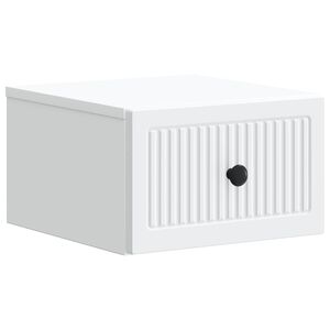 vidaXL Спален шкаф с монтаж на стена с чекмедже Бяло 33 x 34,5 x 20 см