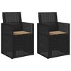 vidaXL Градински Dining Столове 2 pcs Антрацит и таупе ПП