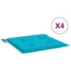 vidaXL Възглавници за градински столове 4 бр тюркоаз 50x50x3 см плат
