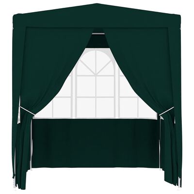 vidaXL Професионална парти шатра със стени 2x2 м зелена 90 г/м²