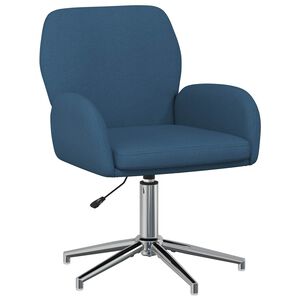 vidaXL Завъртащ се офис стол Текстил 54 x 58 x 90 см Синьо