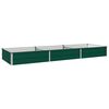vidaXL Вдигната леха за градина Зелено 240 x 80 x 24 см