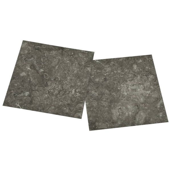vidaXL Самозалепващи подови дъски, 55 бр, PVC, 5,11 м², сиви