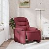 vidaXL Електрически стол реклайнер, виненочервен, текстил