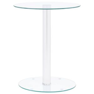vidaXL Кафе маса, прозрачна, 40 cм, закалено стъкло