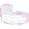 vidaXL Легло с пружинирана основа с матрак Черно 120 x 200 cm текстил
