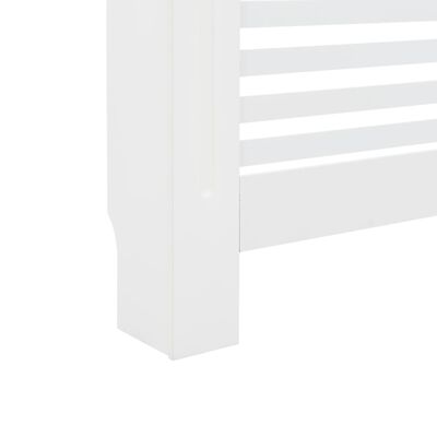 vidaXL Параван за радиатор, бял, 112x19x81,5 см, МДФ