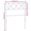 vidaXL Метална резервна табла за легло, черна, 90 см