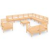 vidaXL Градински лаундж комплект, 13 части, бор масив