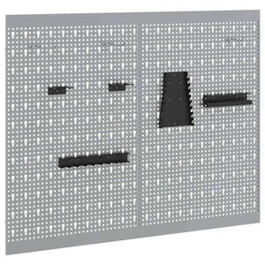 vidaXL Панел за инструменти 2 бр. Сив 100 x 1 x 80 см