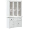 vidaXL Висок шкаф BODO, бял, 115,5x43x200,5 см, бор масив