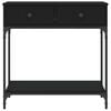 vidaXL Конзолна маса, черна, 75x34,5x75 см, инженерно дърво