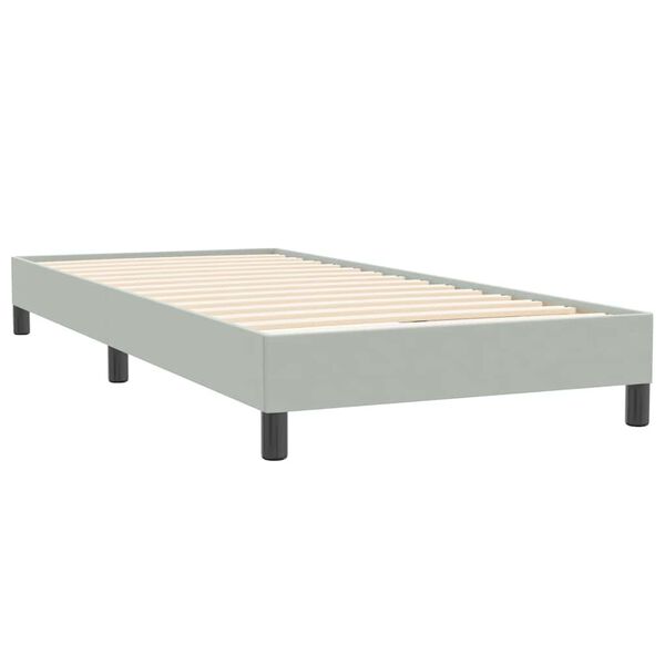 vidaXL Box Spring легло без матрак Светло сиво 80x220 cm кадифе