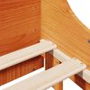 vidaXL Рамка за легло без матрак, восъчнокафяво, 135x190 см, бор масив