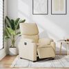 vidaXL Електрически стол реклайнер , кремав, текстил