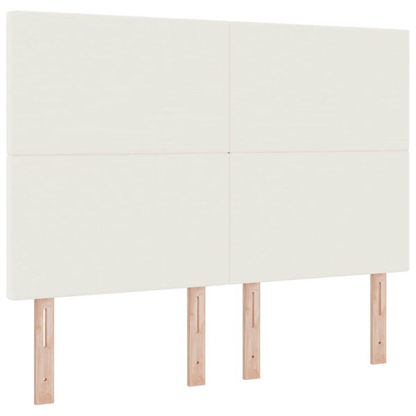 vidaXL Облегалка за глава с таблото Крем 144 см Изкуствена