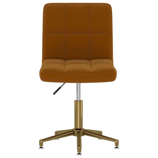 vidaXL Въртящи се трапезни столове, 2 бр, кафяви, кадифе