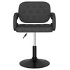 vidaXL Въртящи се трапезни столове, 2 бр, тъмносиви, текстил