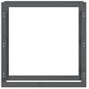 vidaXL Поставка за дърва за огрев сива 100x25x100 см масивно дърво бор