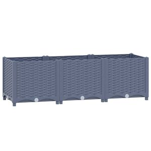 vidaXL Повдигната леха, 120x40x38 см, полипропилен