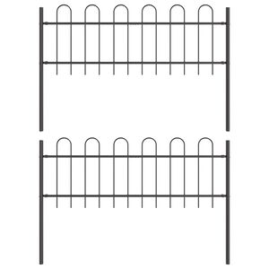 vidaXL Градска ограда BOXTEL 2 бр. 3,4 x 0,6 м Сив