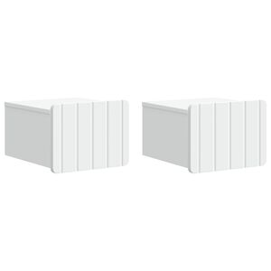 vidaXL Спален шкаф с монтаж на стена 2 pcs Бяло 33 x 34,5 x 24 см