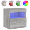 vidaXL Стенни ТВ шкафове с LED лампи, 2 бр, сив сонома, 40x30x40 см