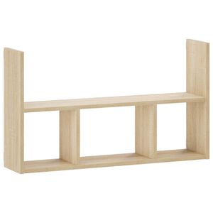vidaXL Стенен рафт Дъб сонома 78.5 x 17 x 45 см Инженерна дървесина