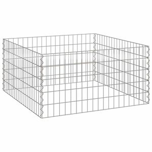 vidaXL Квадратен компостер 100 x 100 x 50 cm Желязо