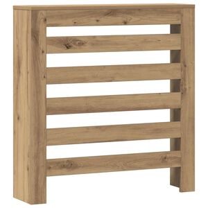 vidaXL Капак за радиатор, дъб артизан, 78x20x82 см, инженерно дърво