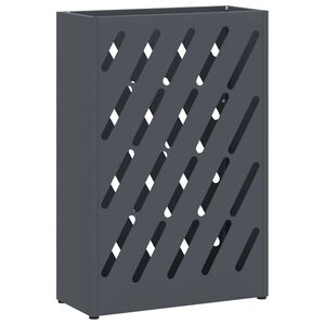 vidaXL Стойка за дъждовен чадър Антрацит 28 x 12 x 41 см Стомана