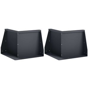 vidaXL Задържащи стени 2 бр. 50 x 50 x 30 см Стомана Антрацит