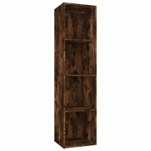vidaXL Шкаф за книги/ТВ шкаф опушен дъб 36x30x143 см инженерно дърво