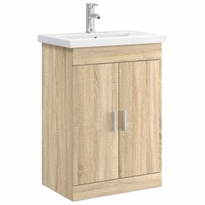 vidaXL Комплект мебели за баня Дъб сонома 61 x 40 x 84,5 см