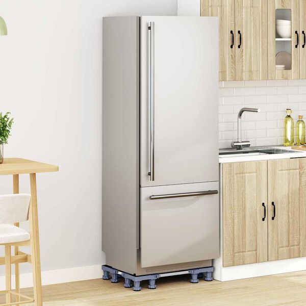 vidaXL Основа за пералня Сив 67 x 67 x 12 см Неръждаема стомана