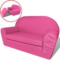 vidaXL Детско разтегателно кресло, розово